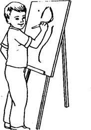 Standing position for hand activities