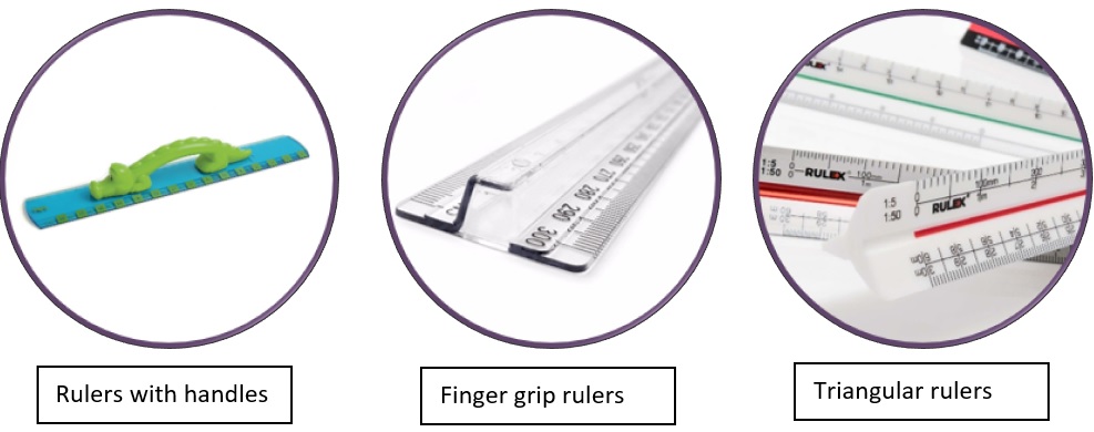 Tools use adapted rulers