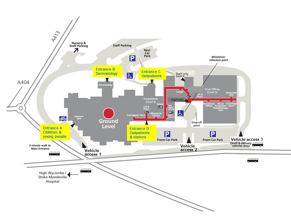 Amersham Hospital map