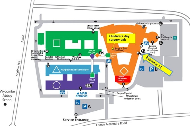 Wycombe Hospital_Children's Day Surgery Unit map