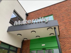 Maternity outpatients entrance to Waddesdon Wing