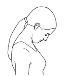Illustration of someone bending their head down