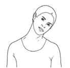 Illustration of someone bending their head from side to side