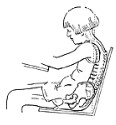 Illustration showing bad posture