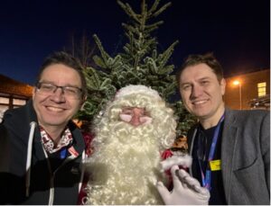 Volunteer chaplain Dave Short_ between Pete Griffiths and Stefan Tiran